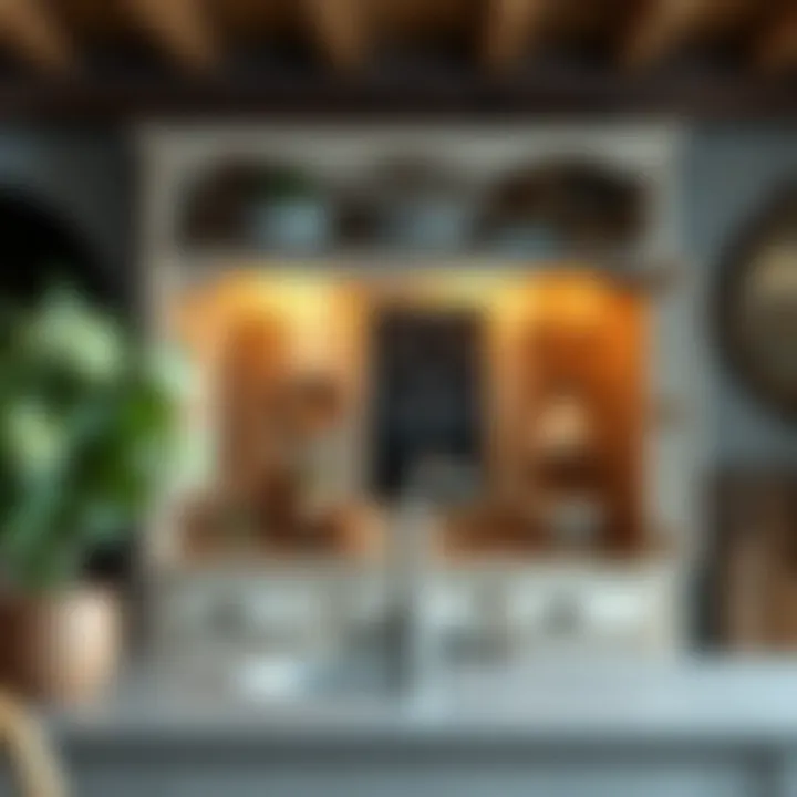 Rustic Kitchen Hutch Aesthetics Rustic kitchen hutch with distressed finish and vintage decor items