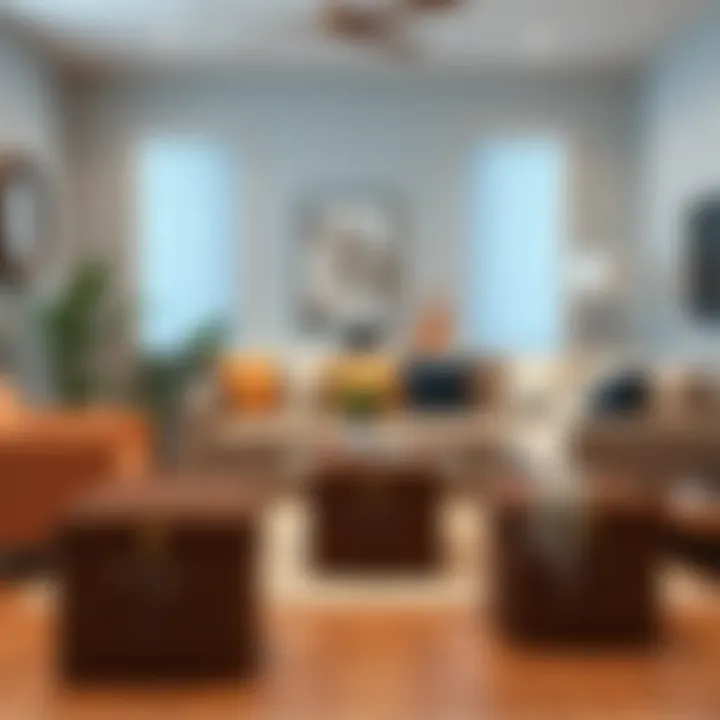 Enhancing Home Décor with Functional Storage Aesthetic display of 9x9x9 storage bins in a stylish living room