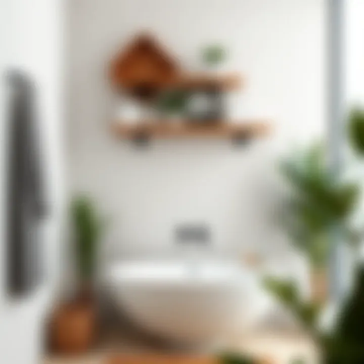 Magnificent Elevating Bathroom Aesthetics with Wall Decor Shelves