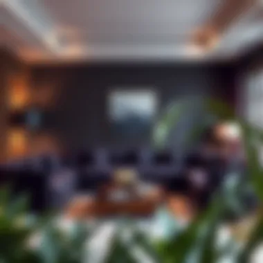 Magnificent Integrating a Dark Purple Couch into Your Living Room Design