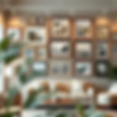 A beautifully curated gallery wall featuring multiple 18 x 36 frames