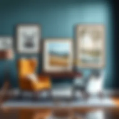 An artistic representation of visual storytelling through framed artwork