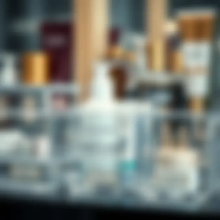 Clarity and Organization Close-up of clear acrylic storage solutions with labels