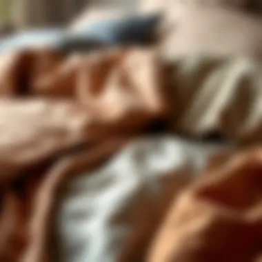 Diverse Materials of Doona Covers Close-up view of various materials used in doona covers