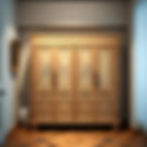 Detailed Blueprint of a Linen Cabinet Blueprint of a linen cabinet showcasing intricate design details