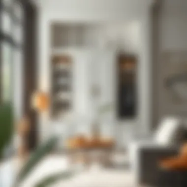 Elegant linen cabinet design in a modern living space