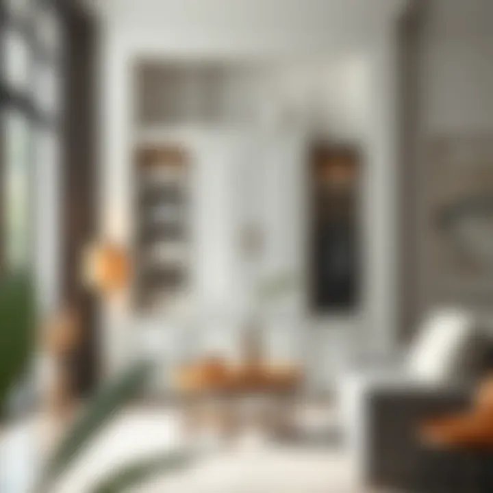 Elegant linen cabinet design in a modern living space