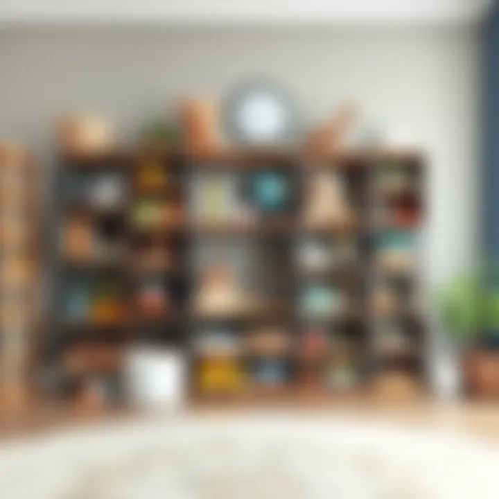 Creative use of shelves for toy organization