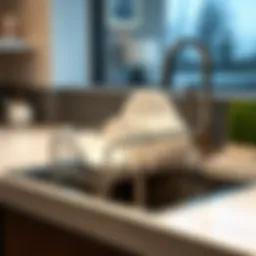 Sleek in-sink dish rack featuring modern design