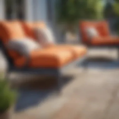 Vibrant patio furniture with freshly cleaned cushions