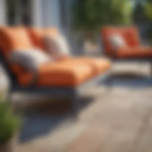 Vibrant patio furniture with freshly cleaned cushions