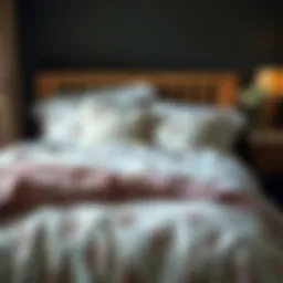 Luxurious cotton bed linen showcasing intricate patterns