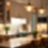 Elegant Under Cabinet Lighting Elegant under cabinet lighting illuminating kitchen countertop