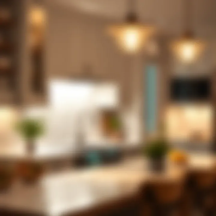 Elegant Under Cabinet Lighting Elegant under cabinet lighting illuminating kitchen countertop