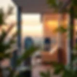 Modern Balcony with Integrated Drying Solution Elegant clothes drying line integrated into a modern balcony design