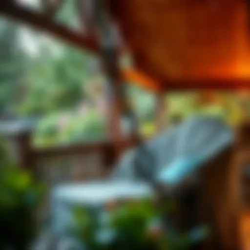 Durable patio recliner cover protecting furniture from rain