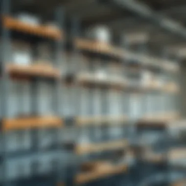 Heavy-duty metal shelving ideal for industrial use with ample storage space