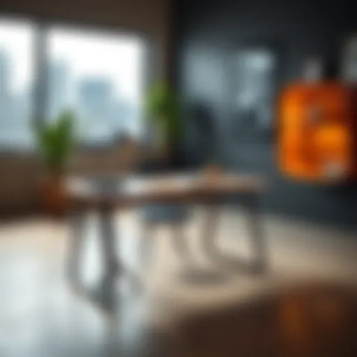 Stylish corner piece desk enhancing workspace aesthetics