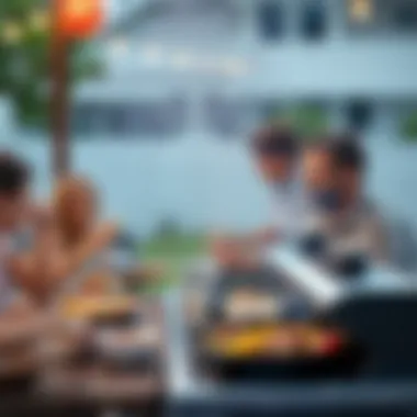 Enjoying Grilled Meals at Outdoor Gatherings Outdoor gathering with friends enjoying grilled meals