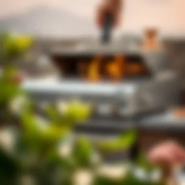 Craftsmanship in Countertop Gas Grill Design Sleek design of a countertop gas grill highlighting craftsmanship