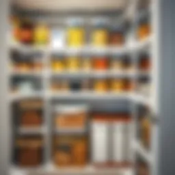 Neatly arranged pantry items in clear containers