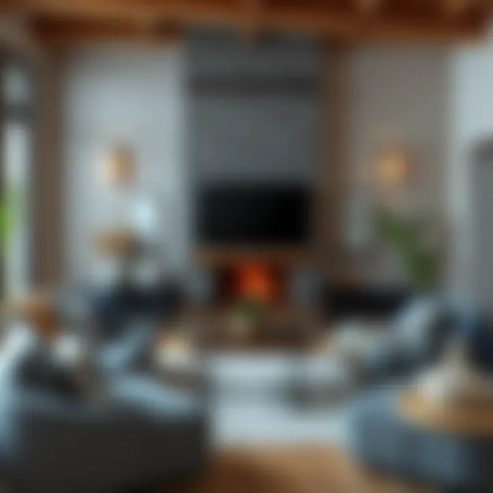 Cozy Living Room with Modern Farmhouse Aesthetic Cozy living room showcasing a modern farmhouse aesthetic