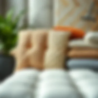 Various materials used in chair cushions for durability