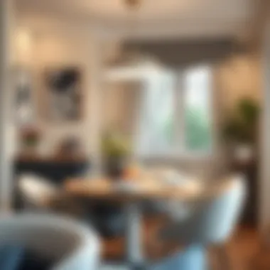 Enhancing a Compact Dining Area Stylish decor elements enhancing a compact dining area