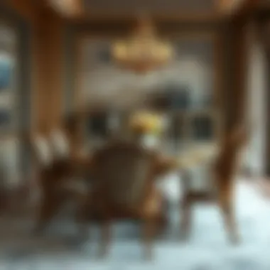 Luxurious Dining Set with Intricate Details Luxurious dining set with intricate detailing