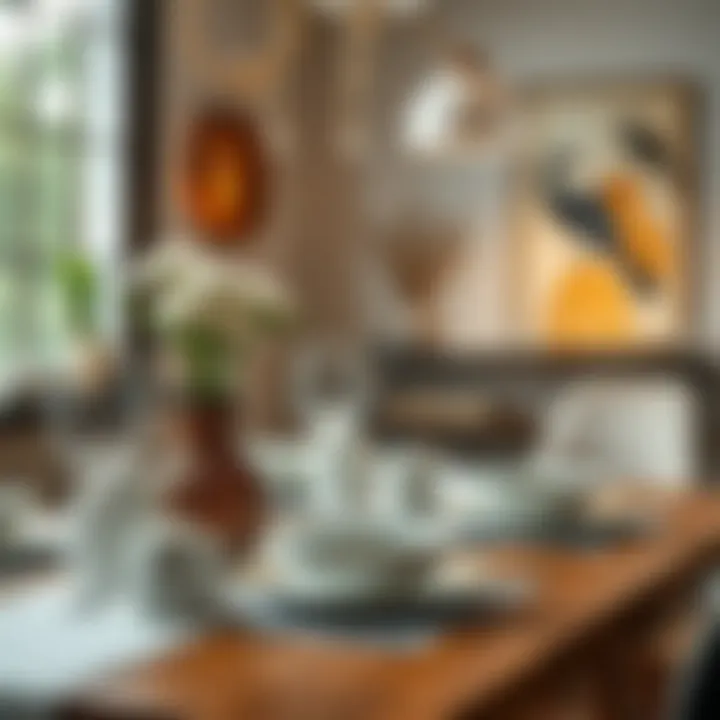 Dining Table Elegance Stylish dining table setting featuring a complete dinnerware set