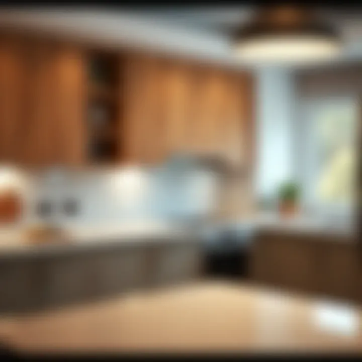 Stylish Kitchen with Laminate Countertop Installation Installation of laminate countertop in a stylish kitchen