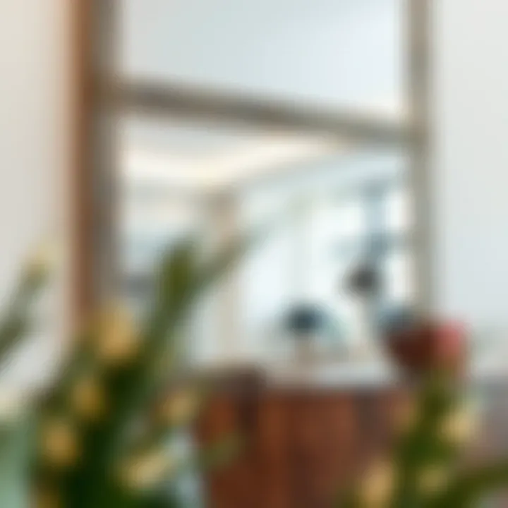 Contemporary Ebern Designs mirror showcasing unique frame materials