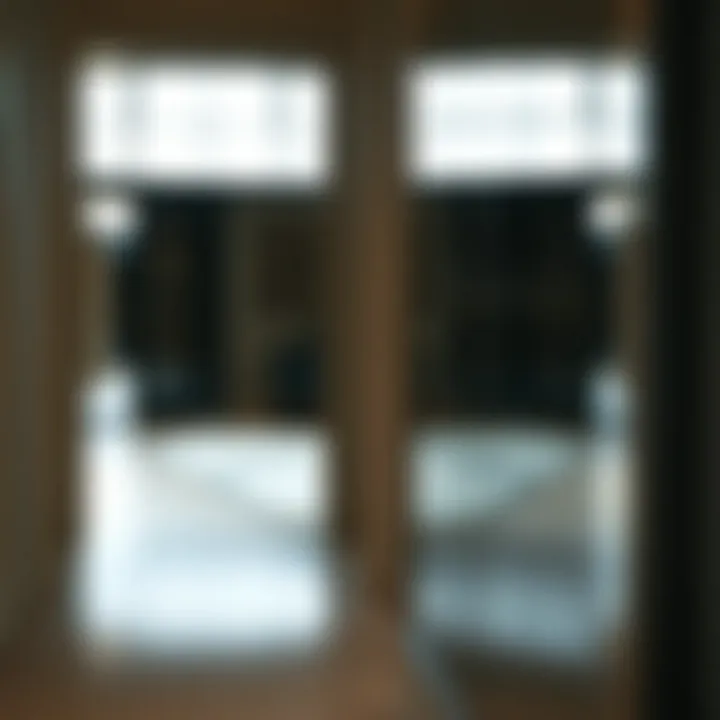 Ebern Designs mirrors reflecting intricate details in a hallway