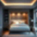 Elegant foldable bed seamlessly integrated into modern furniture