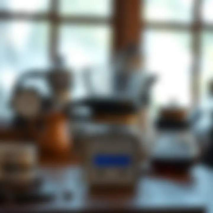 A stylish coffee scale for precise measurement