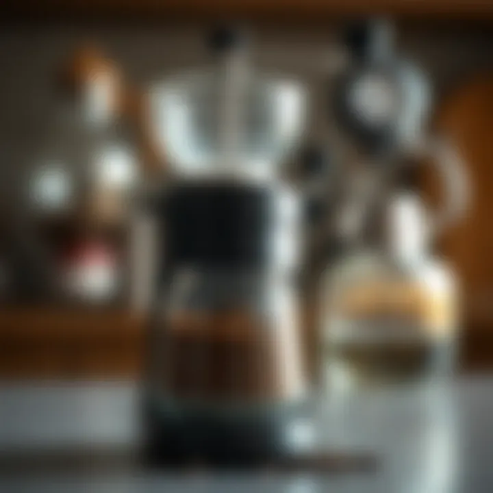 A precision coffee grinder with freshly ground coffee