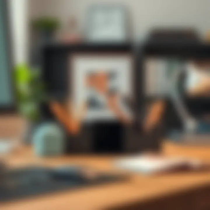 Stylish desk organizer keeping workspace clutter-free