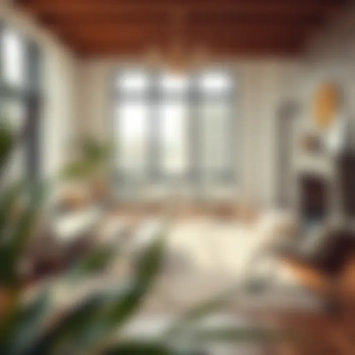 Elegant living room featuring a stylish rug