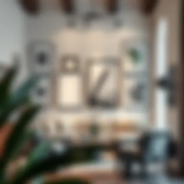 Stylish Interior Decor with Frames Interior setting showcasing thin black frames