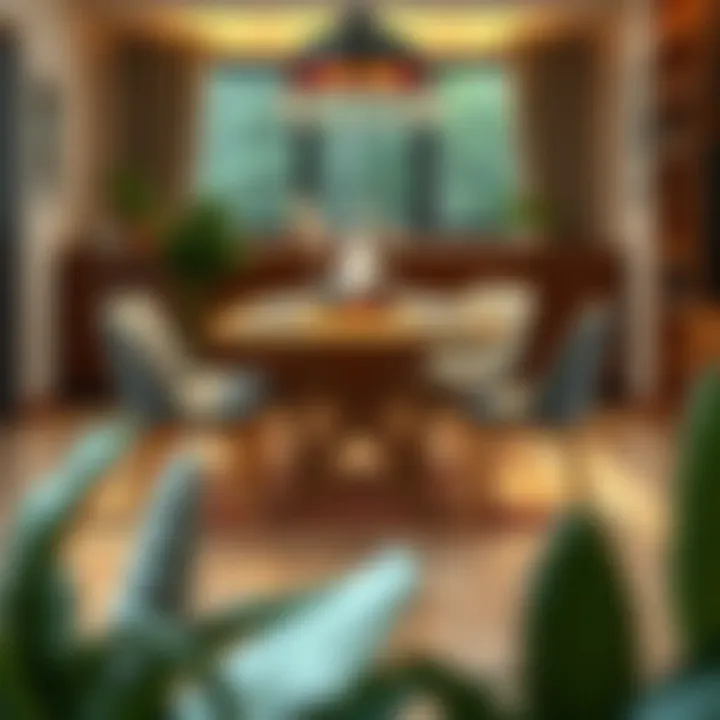 Compact dining set in a trendy space-saving design