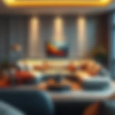 Elegant L-Shaped Sofa in Contemporary Space Elegant L-shaped sofa with contemporary decor
