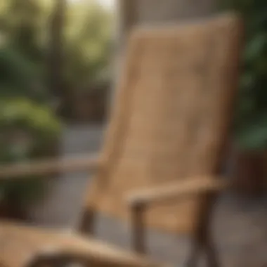 Close-up of a well-crafted patio chair showcasing quality