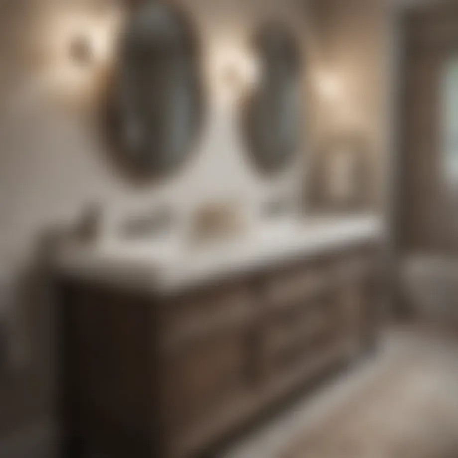 Elegant bathroom vanity with quartz top