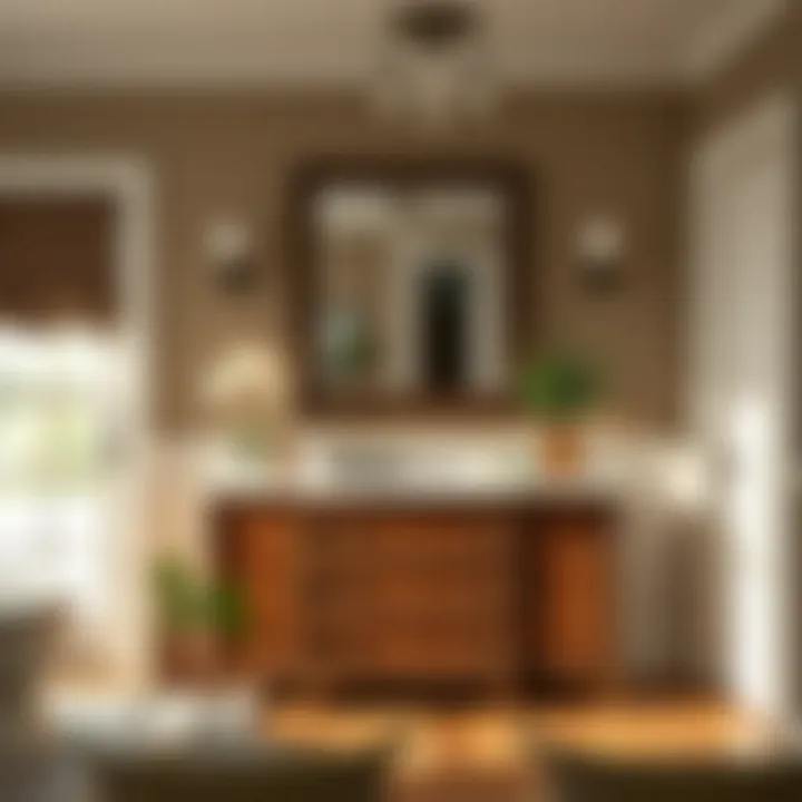 Traditional interior showcasing a 48-inch vanity harmonizing with classic decor