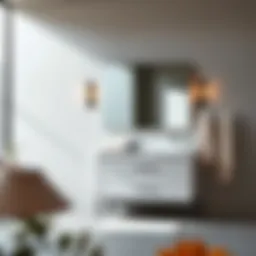 Elegant modern bathroom vanity with sleek design