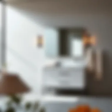 Elegant modern bathroom vanity with sleek design