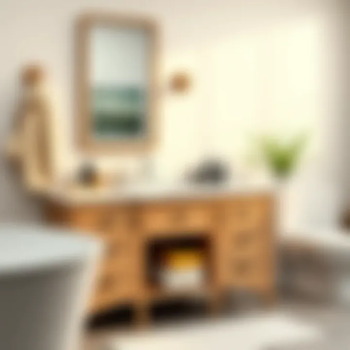 Stylish bathroom vanity paired with a chic countertop