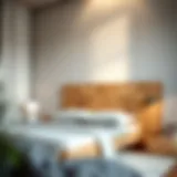 Contemporary wooden bed frame with minimalist design