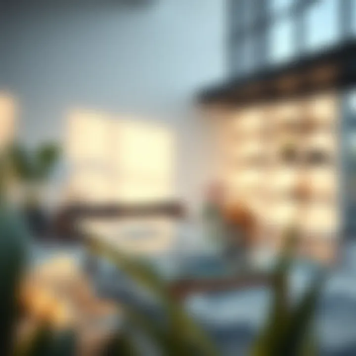 Contemporary Glass Coffee Table with Open Shelves Modern glass coffee table showcasing open shelving for decor