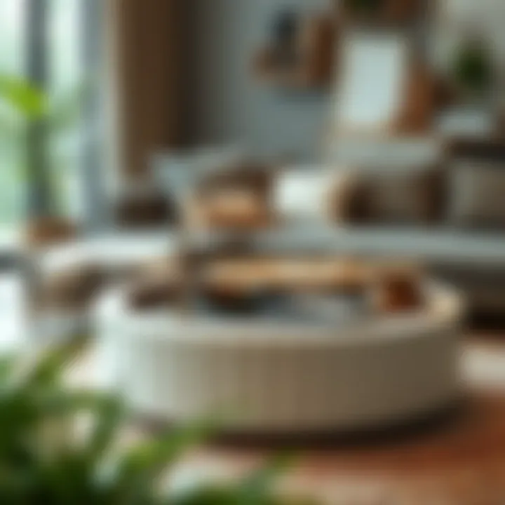 Chic Round Lift-Top Coffee Table with Hidden Storage Chic round coffee table with a stylish lift-top for storage